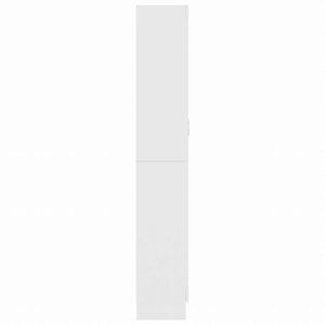 vidaXL ガラスキャビネット ホワイト 82.5x30.5x185.5cm エンジニアリングウッド家具 棚 本棚・オープンラック(代引不可)