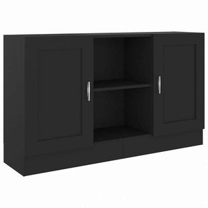 vidaXL サイドボード ブラック 120x30.5x70cm エンジニアリングウッド家具 キャビネット&収納 サイドボード(代引不可)