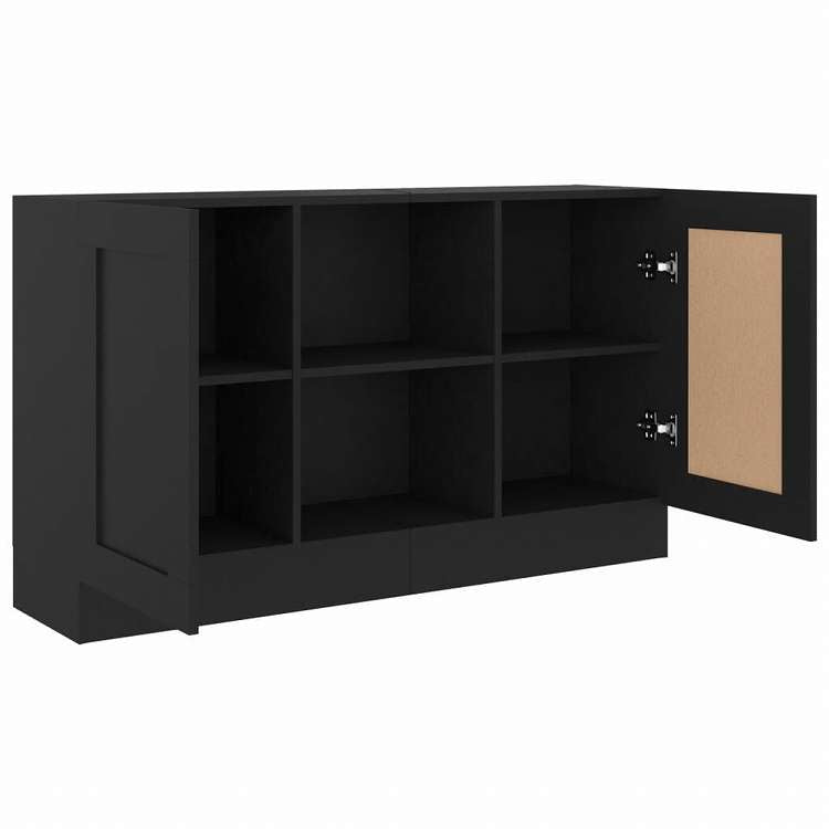 vidaXL サイドボード ブラック 120x30.5x70cm エンジニアリングウッド家具 キャビネット&収納 サイドボード(代引不可)