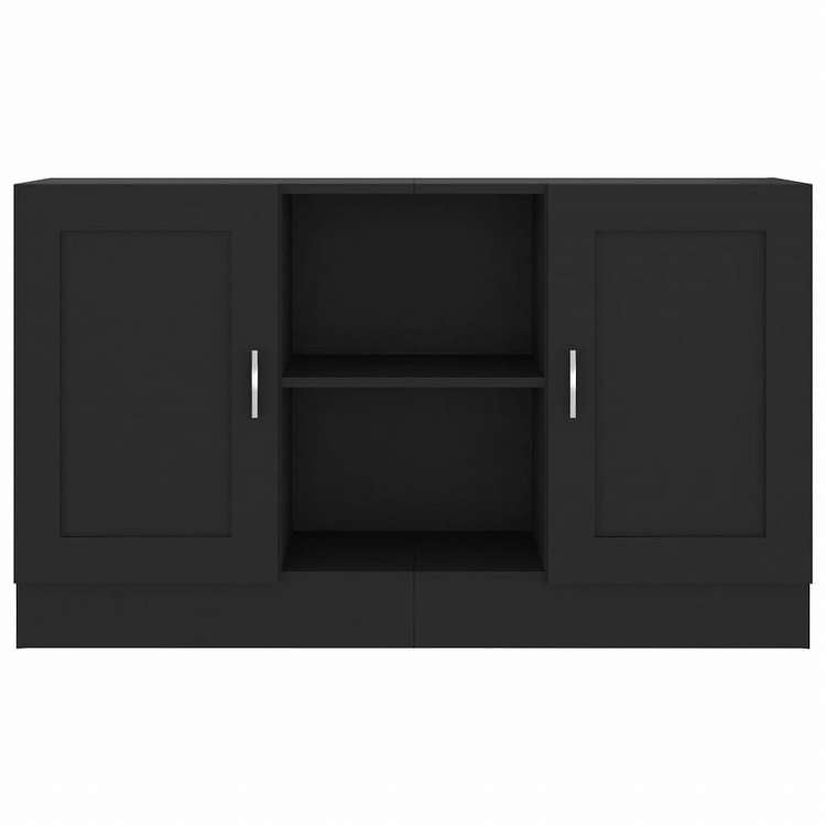 vidaXL サイドボード ブラック 120x30.5x70cm エンジニアリングウッド家具 キャビネット&収納 サイドボード(代引不可)