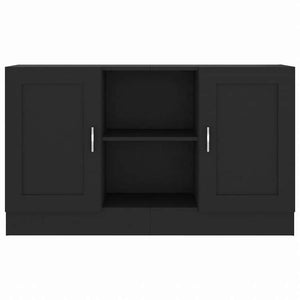vidaXL サイドボード ブラック 120x30.5x70cm エンジニアリングウッド家具 キャビネット&収納 サイドボード(代引不可)