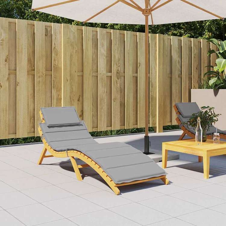 vidaXL サンラウンジャークッション グレー 186x58x3cm オックスフォードファブリックホーム&ガーデン デコレーション チェア・ソファクッション(代引不可)