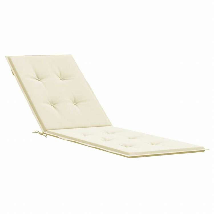 vidaXL デッキチェアクッション クリーム (75+105)x50x4cmホーム&ガーデン デコレーション チェア・ソファクッション(代引不可)