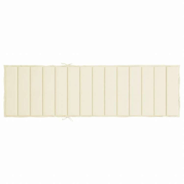 vidaXL サンラウンジャークッション クリーム 200x60x3cm オックスフォードファブリックホーム&ガーデン デコレーション チェア・ソファクッション(代引不可)