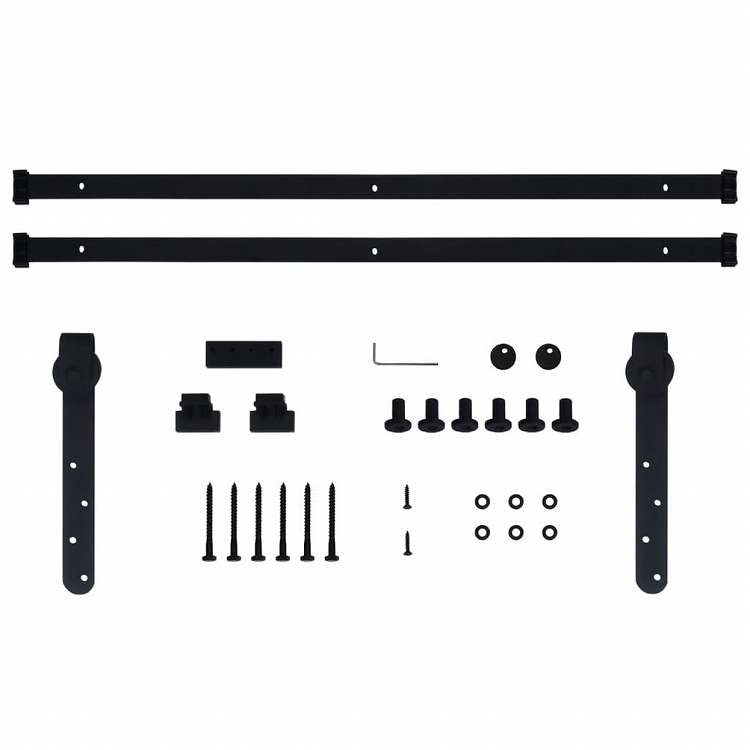 vidaXL ミニスライディングキャビネット ドアキット 炭素鋼 183cmハードウェア ハードウェアアクセサリ(代引不可)