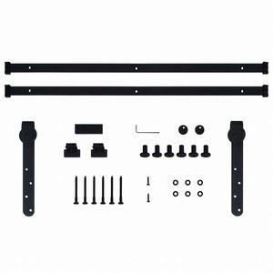 vidaXL ミニスライディングキャビネット ドアキット 炭素鋼 183cmハードウェア ハードウェアアクセサリ(代引不可)
