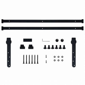vidaXL ミニスライディングキャビネット ドアキット 炭素鋼 200cmハードウェア ハードウェアアクセサリ(代引不可)