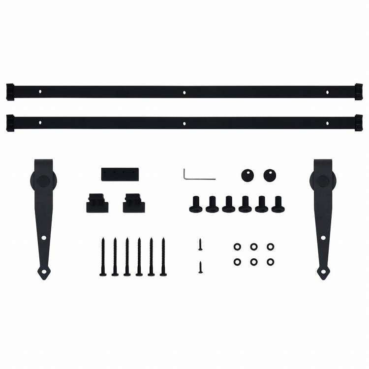 vidaXL ミニスライディングキャビネット ドアキット 炭素鋼 183cmハードウェア ハードウェアアクセサリ(代引不可)