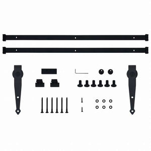 vidaXL ミニスライディングキャビネット ドアキット 炭素鋼 183cmハードウェア ハードウェアアクセサリ(代引不可)