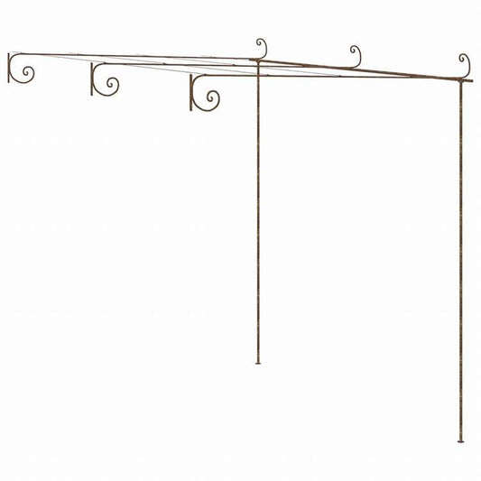 vidaXL ガーデンパーゴラ アンティークブラウン 3x3x2.5m 鉄製ホーム&ガーデン 芝&ガーデン アウトドアリビング アウトドアストラクチャー ガーデンアーチ・トレリス・アーバー・ぺルゴラ(代引不可)