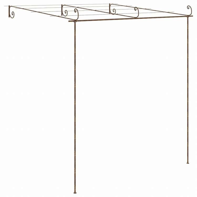 vidaXL ガーデンパーゴラ アンティークブラウン 3x3x2.5m 鉄製ホーム&ガーデン 芝&ガーデン アウトドアリビング アウトドアストラクチャー ガーデンアーチ・トレリス・アーバー・ぺルゴラ(代引不可)