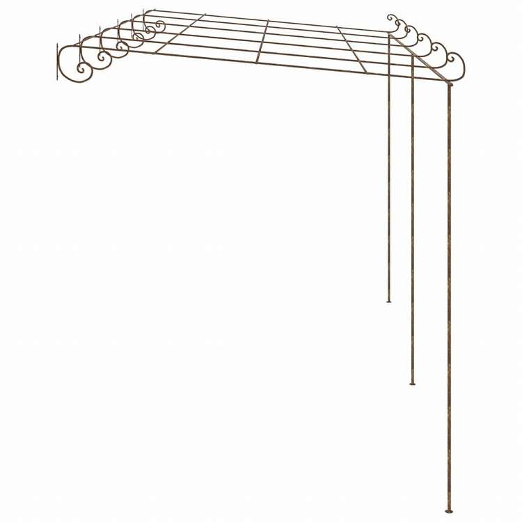 vidaXL ガーデンパーゴラ アンティークブラウン 6x3x2.5m 鉄製ホーム&ガーデン 芝&ガーデン アウトドアリビング アウトドアストラクチャー ガーデンアーチ・トレリス・アーバー・ぺルゴラ(代引不可)