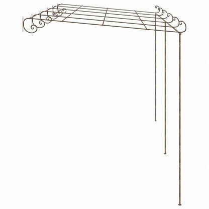 vidaXL ガーデンパーゴラ アンティークブラウン 6x3x2.5m 鉄製ホーム&ガーデン 芝&ガーデン アウトドアリビング アウトドアストラクチャー ガーデンアーチ・トレリス・アーバー・ぺルゴラ(代引不可)