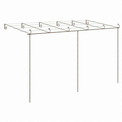 vidaXL ガーデンパーゴラ アンティークブラウン 6x3x2.5m 鉄製ホーム&ガーデン 芝&ガーデン アウトドアリビング アウトドアストラクチャー ガーデンアーチ・トレリス・アーバー・ぺルゴラ(代引不可)