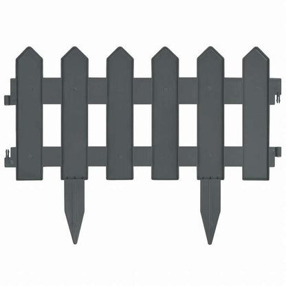 vidaXL 芝生エッジ 25点 アントラシート 10m PP製ハードウェア フェンス&バリア 庭小道・縁(代引不可)