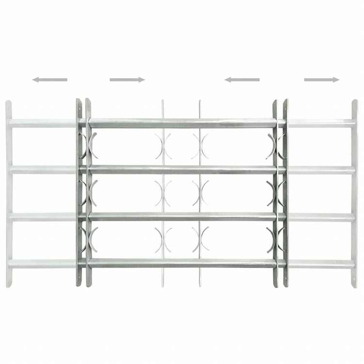 vidaXL 防犯用窓格子 調節可能 2点セット 1000-1500mmハードウェア 建築資材 窓(代引不可)