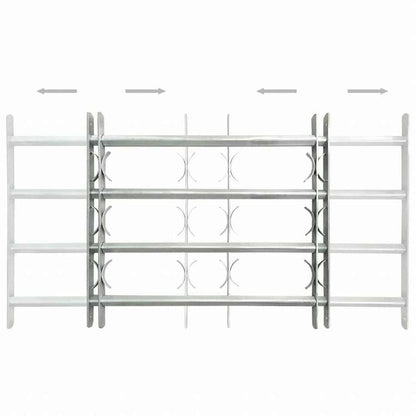 vidaXL 防犯用窓格子 調節可能 2点セット 1000-1500mmハードウェア 建築資材 窓(代引不可)