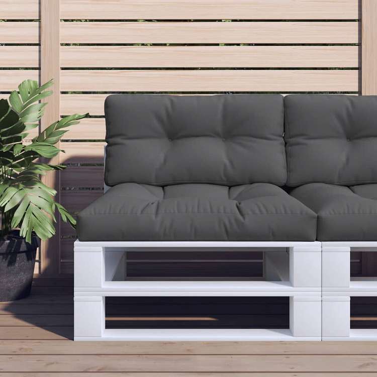 vidaXL パレットクッション アントラシート 70x40x12 cm ファブリックホーム&ガーデン デコレーション チェア・ソファクッション(代引不可)