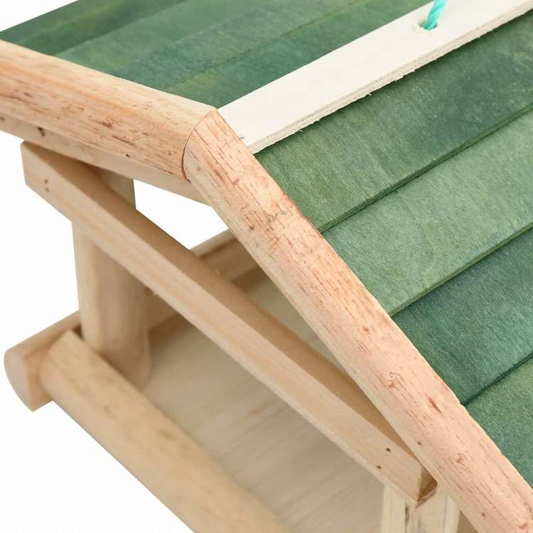 vidaXL バードフィーダー 無垢材 35x29.5x21cmホーム&ガーデン デコレーション 鳥&動物給餌器 鳥用餌やり器(代引不可)