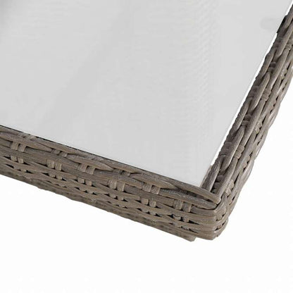 vidaXL 屋外ダイニング9点セット ポリラタン製 ブラウン家具 アウトドア家具 屋外家具セット(代引不可)