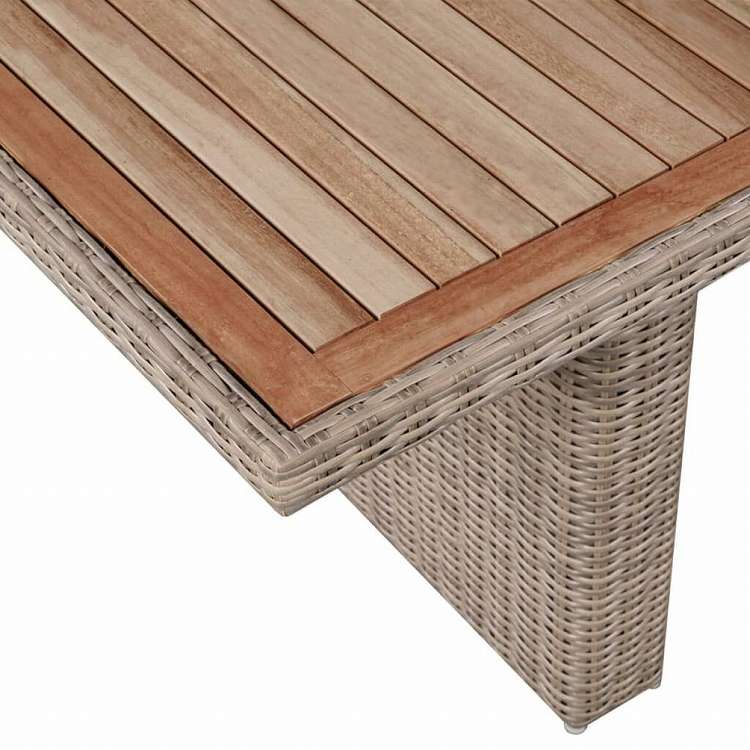 vidaXL 屋外ダイニング7点セット クッション付 ポリラタン製 ブラウン家具 アウトドア家具 屋外家具セット(代引不可)