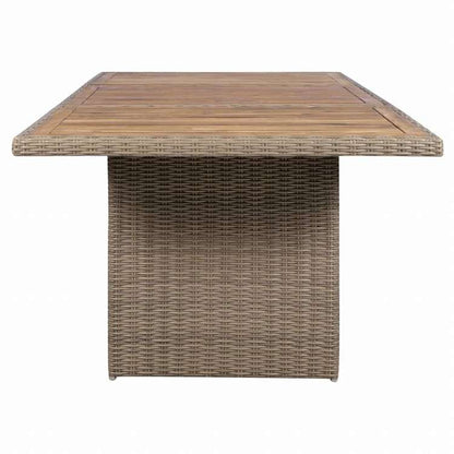 vidaXL 屋外ダイニング9点セット クッション付 ポリラタン製 ブラウン家具 アウトドア家具 屋外家具セット(代引不可)