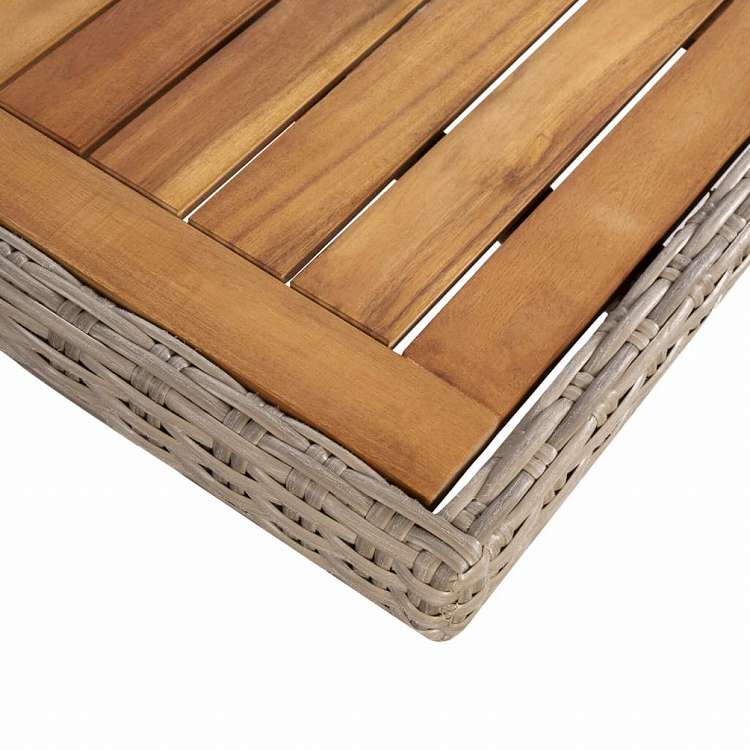 vidaXL 屋外ダイニング9点セット クッション付 ポリラタン製 ブラウン家具 アウトドア家具 屋外家具セット(代引不可)