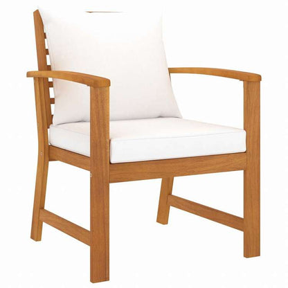 vidaXL ガーデンラウンジ5点セット クッション付き アカシア無垢材家具 アウトドア家具 屋外家具セット(代引不可)