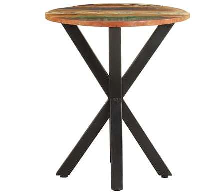 vidaXL サイドテーブル 48x48x56cm 再生無垢材家具 テーブル アクセントテーブル エンドテーブル(代引不可)