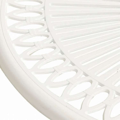 vidaXL ガーデンテーブル 62x62x65cm アルミ鋳物 ホワイト家具 アウトドア家具 アウトドアテーブル(代引不可)