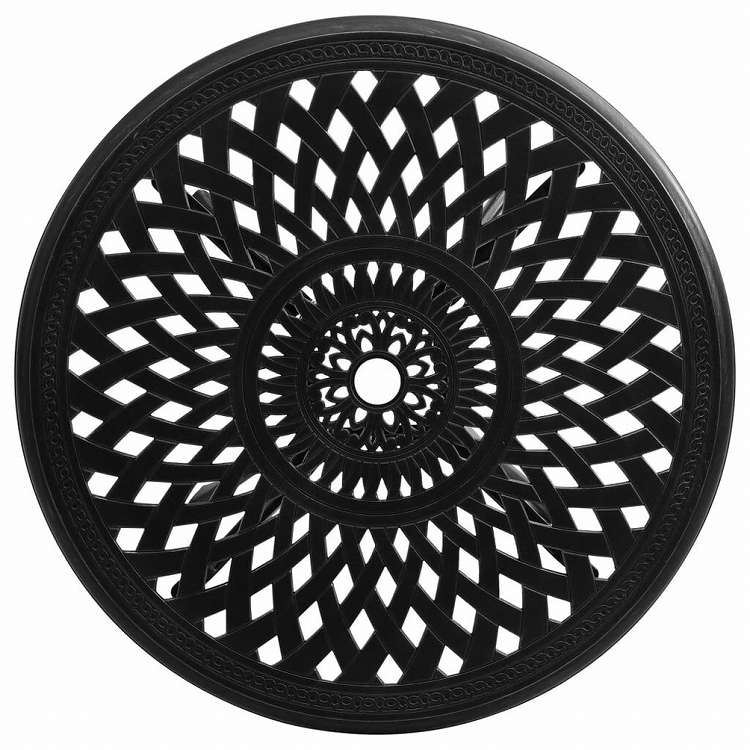 vidaXL ガーデンテーブル 78x78x72cm アルミ鋳物 ブラック家具 アウトドア家具 アウトドアテーブル(代引不可)