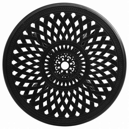 vidaXL ガーデンテーブル 78x78x72cm アルミ鋳物 ブラック家具 アウトドア家具 アウトドアテーブル(代引不可)