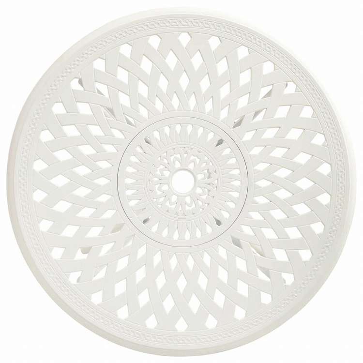 vidaXL ガーデンテーブル 78x78x72cm アルミ鋳物 ホワイト家具 アウトドア家具 アウトドアテーブル(代引不可)