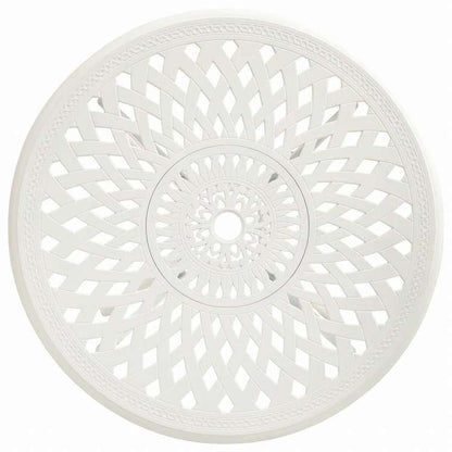 vidaXL ガーデンテーブル 78x78x72cm アルミ鋳物 ホワイト家具 アウトドア家具 アウトドアテーブル(代引不可)