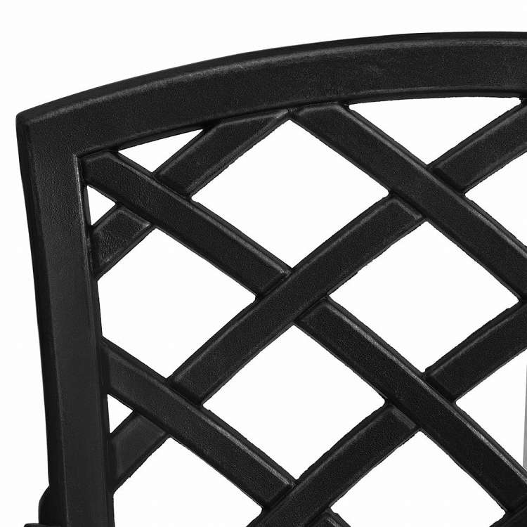 vidaXL ビストロ 3点セット アルミ鋳物 ブラック家具 アウトドア家具 屋外家具セット(代引不可)