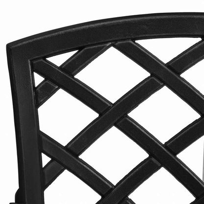vidaXL ビストロ 3点セット アルミ鋳物 ブラック家具 アウトドア家具 屋外家具セット(代引不可)