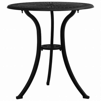 vidaXL ビストロ 3点セット アルミ鋳物 ブラック家具 アウトドア家具 屋外家具セット(代引不可)