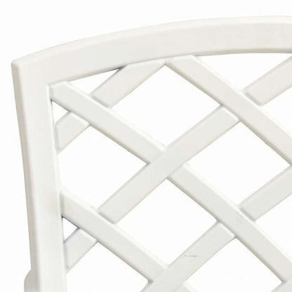 vidaXL ビストロ 3点セット アルミ鋳物 ホワイト家具 アウトドア家具 屋外家具セット(代引不可)
