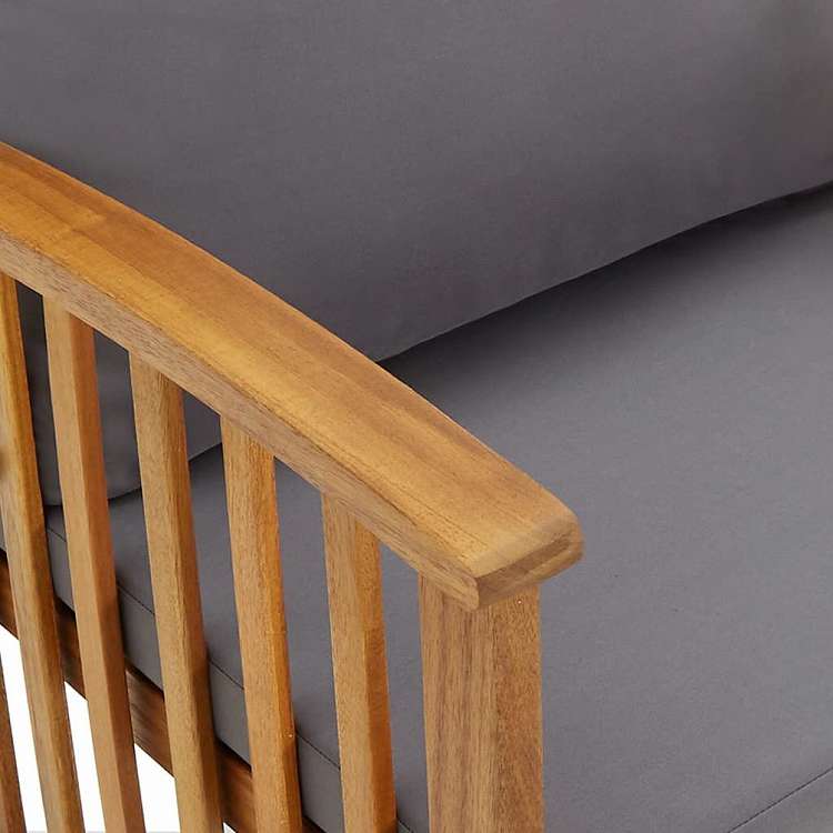 vidaXL ガーデンラウンジ5点セット クッション付き アカシア無垢材家具 アウトドア家具 屋外家具セット(代引不可)