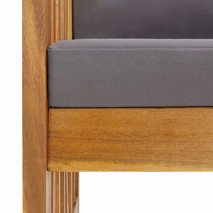 vidaXL ガーデンラウンジ5点セット クッション付き アカシア無垢材家具 アウトドア家具 屋外家具セット(代引不可)