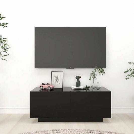 vidaXL TVキャビネット ブラック 100x35x40 cm エンジニアリングウッド家具 AVラック・テレビ台(代引不可)