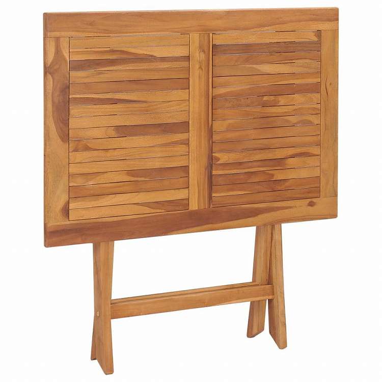 vidaXL 折りたたみ式 屋外ダイニング5点セット チーク無垢材家具 アウトドア家具 屋外家具セット(代引不可)