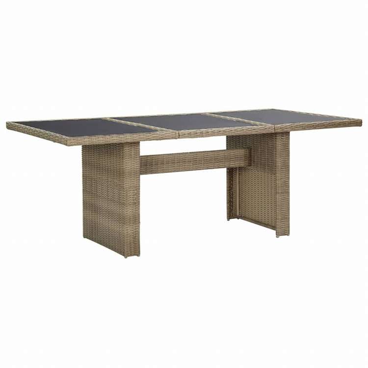 vidaXL 屋外ダイニング9点セット ポリラタン製 ブラウン家具 アウトドア家具 屋外家具セット(代引不可)