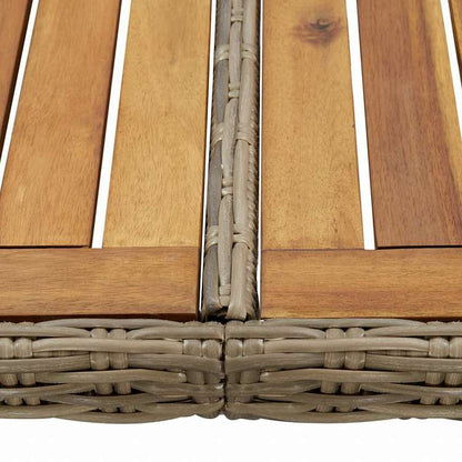 vidaXL ガーデンダイニング7点セット ポリラタン製 ブラウン家具 アウトドア家具 屋外家具セット(代引不可)