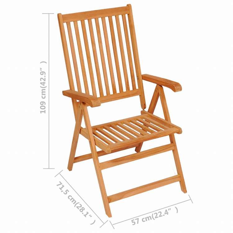 vidaXL ガーデンダイニング7点セット チーク無垢材家具 アウトドア家具 屋外家具セット(代引不可)