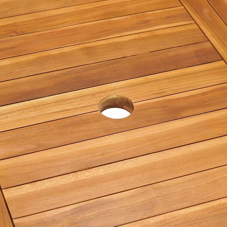 vidaXL ガーデンダイニング7点セット チーク無垢材家具 アウトドア家具 屋外家具セット(代引不可)