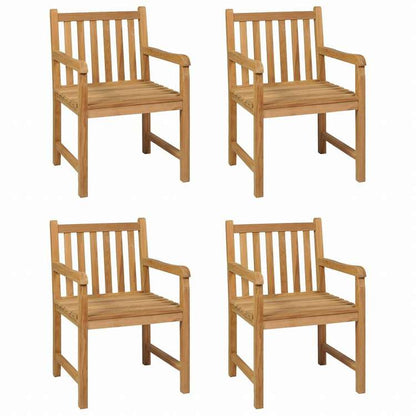 vidaXL ガーデンダイニングセット 5点 チーク無垢材 (44997+2x43250)家具 アウトドア家具 屋外家具セット(代引不可)