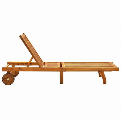 vidaXL ガーデンサンラウンジャー クッション付き アカシア無垢材家具 アウトドア家具 屋外椅子 サンラウンジャー(代引不可)