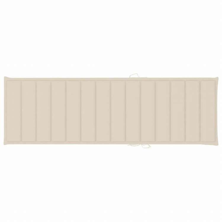 vidaXL ガーデンサンラウンジャー クッション付き アカシア無垢材家具 アウトドア家具 屋外椅子 サンラウンジャー(代引不可)