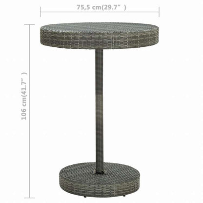 vidaXL ガーデンバー5点セット クッション付 ポリラタン製 グレー家具 アウトドア家具 屋外家具セット(代引不可)